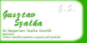 gusztav szalka business card