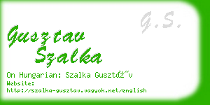 gusztav szalka business card